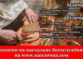 Записки на пасхальне богослужіння