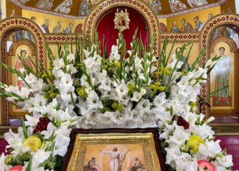 В храмі преподобного Сергія скрізь відчуваються турботливі і працьовиті руки цер